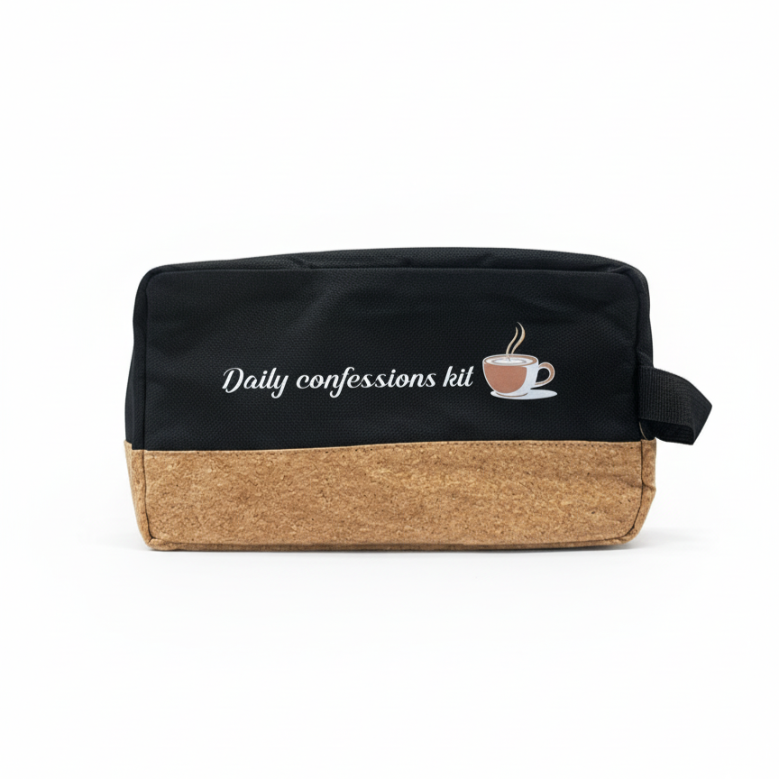 Canvas Signature Pouch (Black & Bricks)